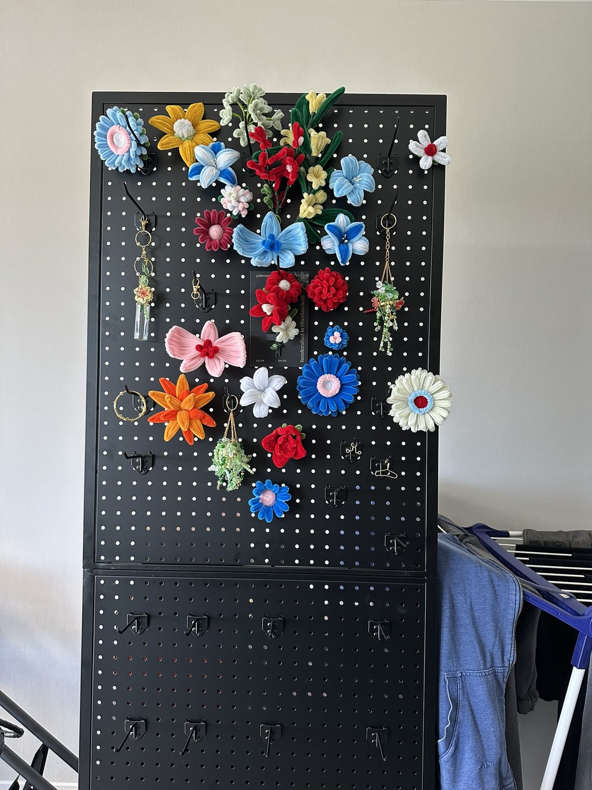 Zweite Variante des Blumen-auf-Schwarz-Experiments